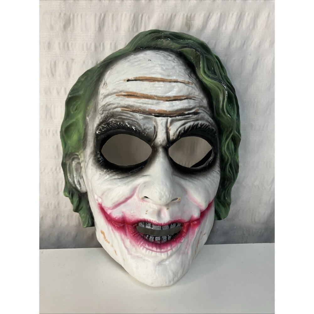 2008 Heath Ledger Joker Mask Hard Plastic Adult Dark Knight Batman